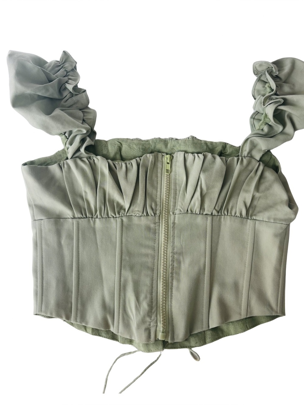 Princess Polly Sage Green Corset Top - Picture 2 of 5